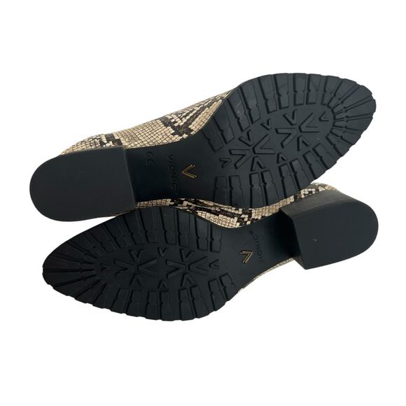 Vionic Leather Ivory Snake Print Ankle Booties Size 7.5 - Picture 10 of 11